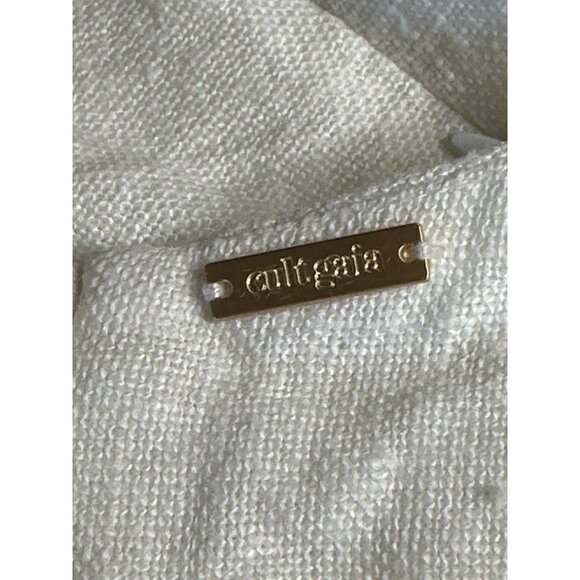 Cult Gaia Kailani Dress in Off White 6 New Womens Halter Mini Linen - Picture 9 of 16